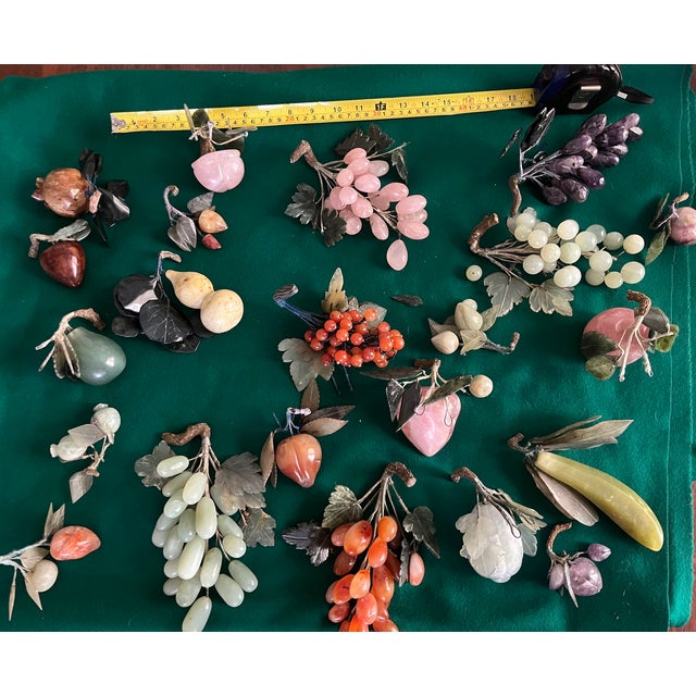 From Hong Kong (1950's) Decorative Jade (jadite) and quartz fruits Can buy entire lot for $200 Plus shipping or individual...
