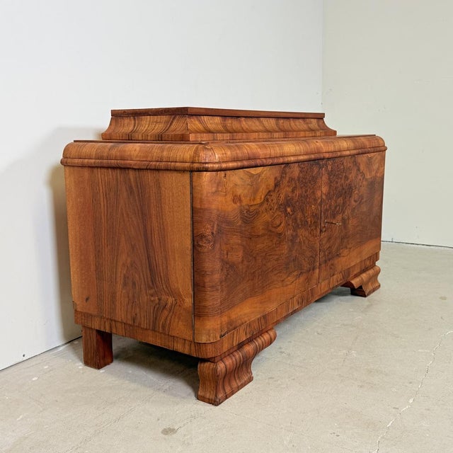 1950s Vintage Art Deco-Style Walnut Sideboard, 1950s For Sale - Image 5 of 13