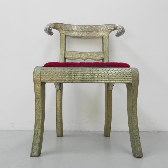 Dining Chair with Stamped Tin, 1920s For Sale - Image 13 of 18