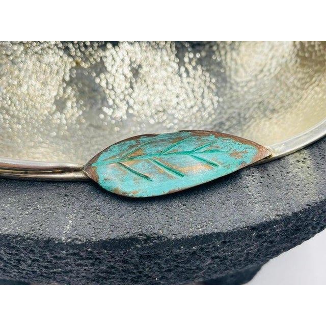 Emilia Castillo Cockatoo Silver Bowl With Volcanic Rock Base, 1980s For Sale - Image 11 of 18