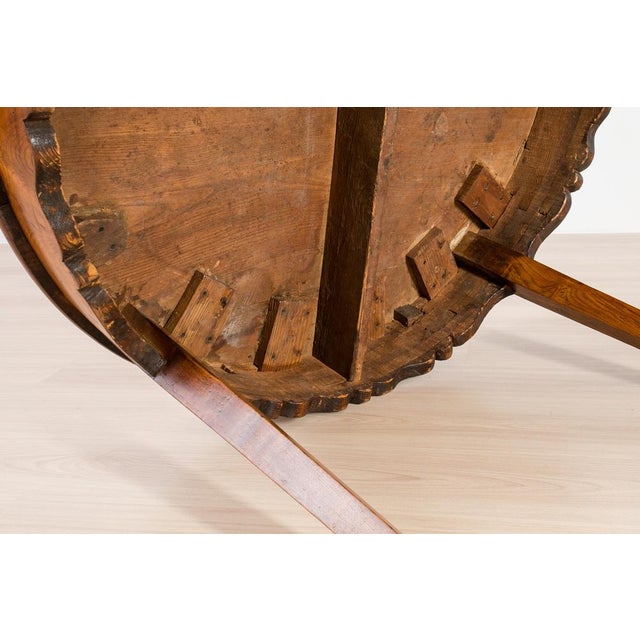 Antique Biedermeier Elm Dining Table, 1800s For Sale - Image 18 of 18