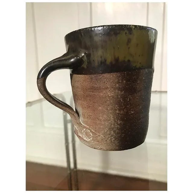 Mid-Century Modern Handcrafted Earthenware Pottery Mug For Sale - Image 4 of 8