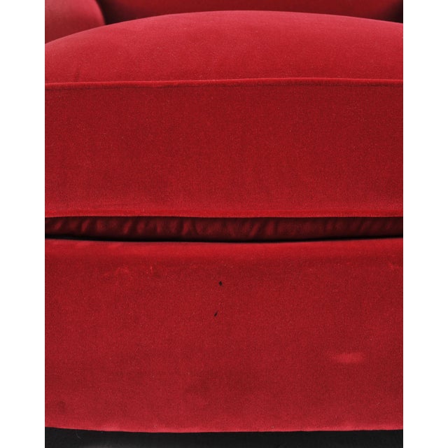 Ralph Lauren London Club Lounge Chair in Italian Red Velvet For Sale - Image 14 of 18