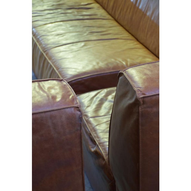 Large Leather Corner Sofa, 1980s For Sale - Image 15 of 18