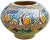 Antique handcrafted ceramic vase featuring an elaborate hand-painted Moorish pattern in a traditional Andalusian color...