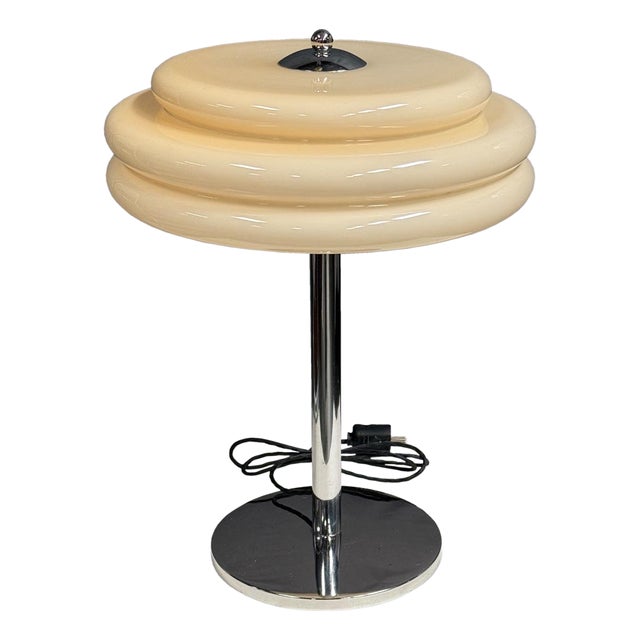 Art Deco Chrome Table Lamp, 1930s For Sale