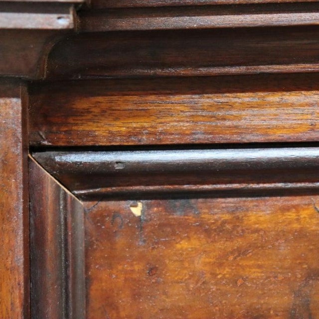 Oversized Victorian Walnut & Burl Triple Door Secretary Desk/Bookcase C1880 For Sale - Image 13 of 16