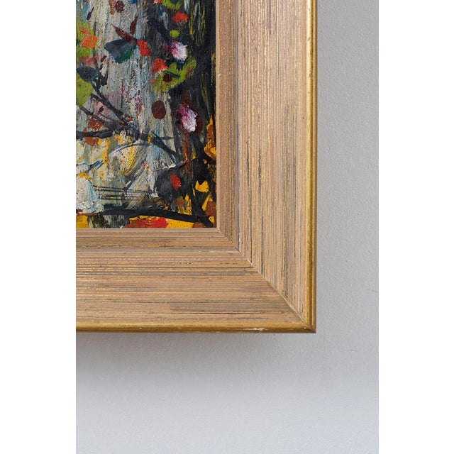 Wood Vintage Mid Century Figurative Painting by Pascal Cucaro For Sale - Image 7 of 13