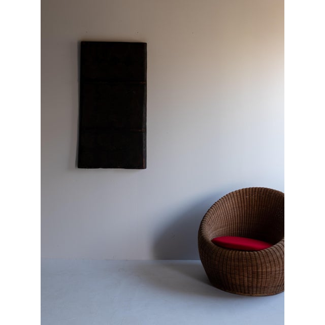 Japanese Antique Wooden Board 1860s-1900s / Abstract Art Wabisabi For Sale - Image 4 of 13