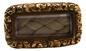 The 45th Street: Antique Georgian Mourning Brooch in Yellow Gold
