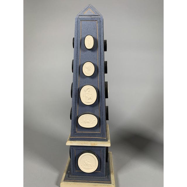 Late 18th Century Antique Obelisks with Cameos, 1790, Set of 2 For Sale - Image 5 of 13