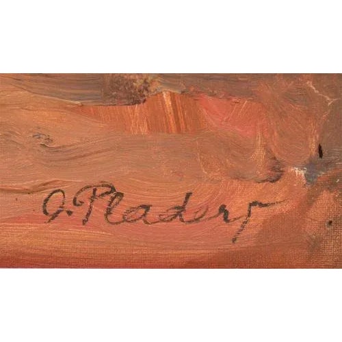 Carton, oil. 34x48 cm Oto Pladers.