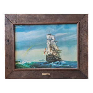 "Discovery" Tall Sailship, Oil on Board