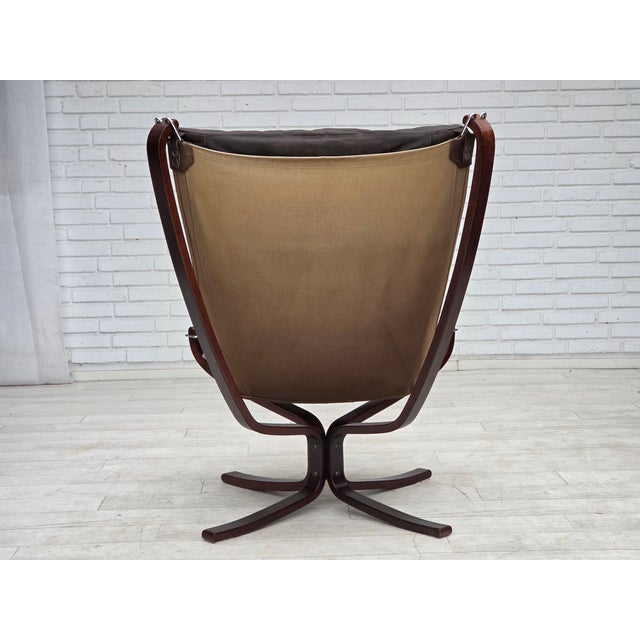 Set of Norwegian Falcon Lounge Chair and Ottoman by Sigurd Ressel, 1970s For Sale - Image 10 of 18