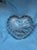 Mid-Century Modern Vintage Crystal Heart-Shaped Trinket Dish For Sale - Image 3 of 5