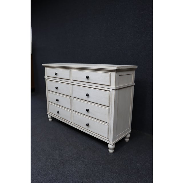 Millennium by Ashley Antiqued White 8-Drawer Dresser For Sale - Image 4 of 13