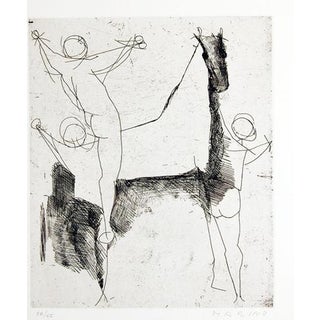Marino Marini, Jugglers X Edition of 65, 1950s, Etching For Sale