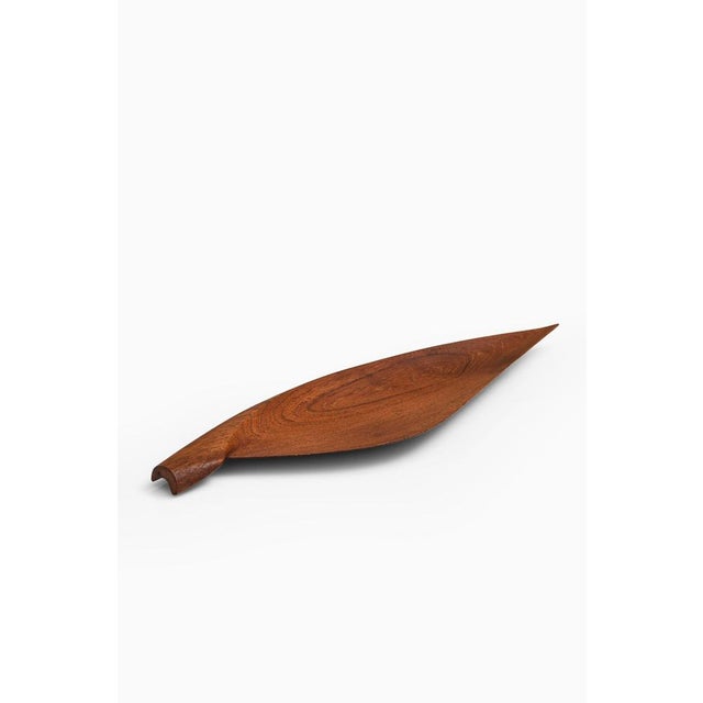 Wooden dish in teak by yngve ekström, 1950s additional information: material: wood style: scandinavian, mid century...