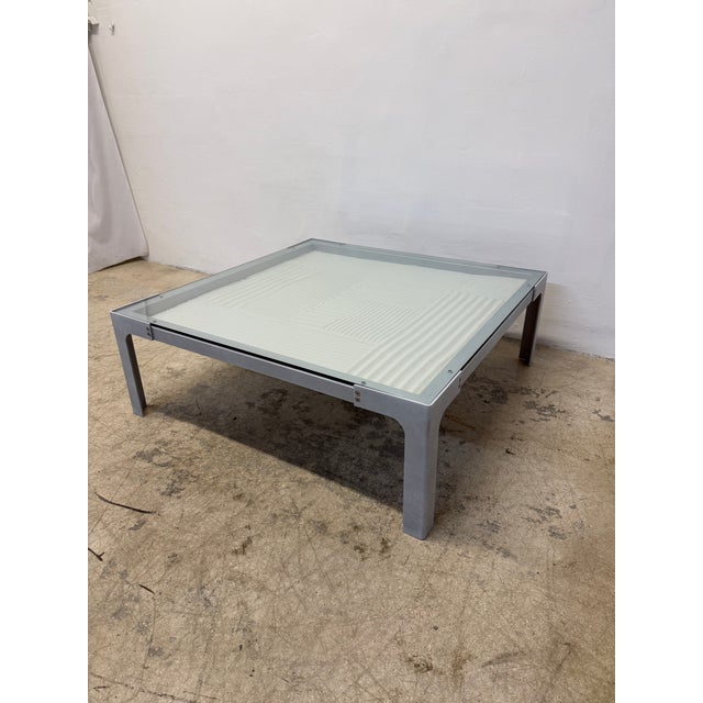 1990s Enzo Berti Glass and Steel "Dune" Coffee or Cocktail Table for La Palma, 1990s For Sale - Image 5 of 15
