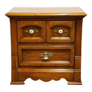 Thomasville Memoirs Collection Rustic Country Style 26" Two Drawer Nightstand 23511-810