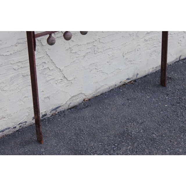 Antique Cast Iron Garden Fence Section With Spear Finials And Star Motif For Sale - Image 13 of 18