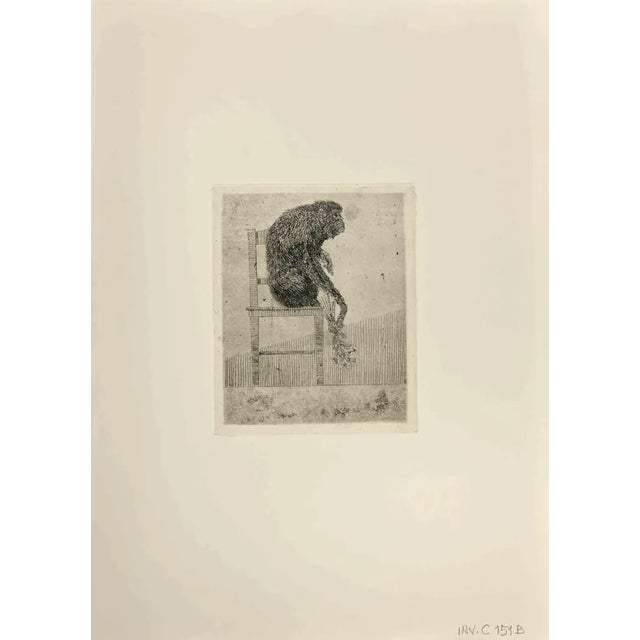 Monkey is an artwork realized by the Contemporary Italian artist Leo Guida (1992 - 2017) in the 1970s. Original black and...