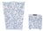 White & Blue Bird & Vine Tole Waste Basket & Tissue Box Set For Sale