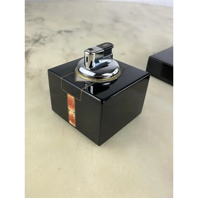 Vintage Italian Ashtrays and Table Lighters, 1970s, Set of 2 For Sale - Image 8 of 11