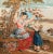 'The Hanging Bough', 19th Century American School, Figural Petit-Point and Needlepoint, Mother and Daughter For Sale - Image 12 of 12