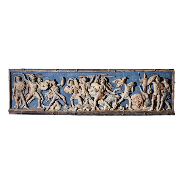 19th Century Ulysses Kills the Suitors Relief in Terracotta attributed to H. W. Bissen, Denmark For Sale