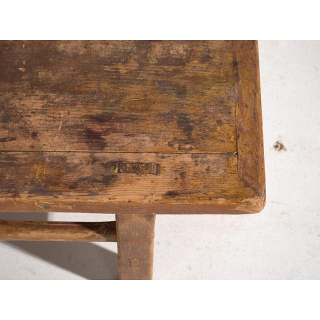 Wood Chinese Low Table in Pine For Sale - Image 7 of 10