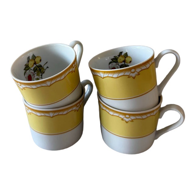 Set of 4 Vintage Somerset Pattern Coffee Cups by Georges Briard For Sale