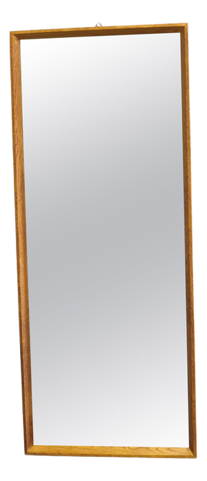 Danish Minimalist Wall Mirror with Oak Frame, 1960s