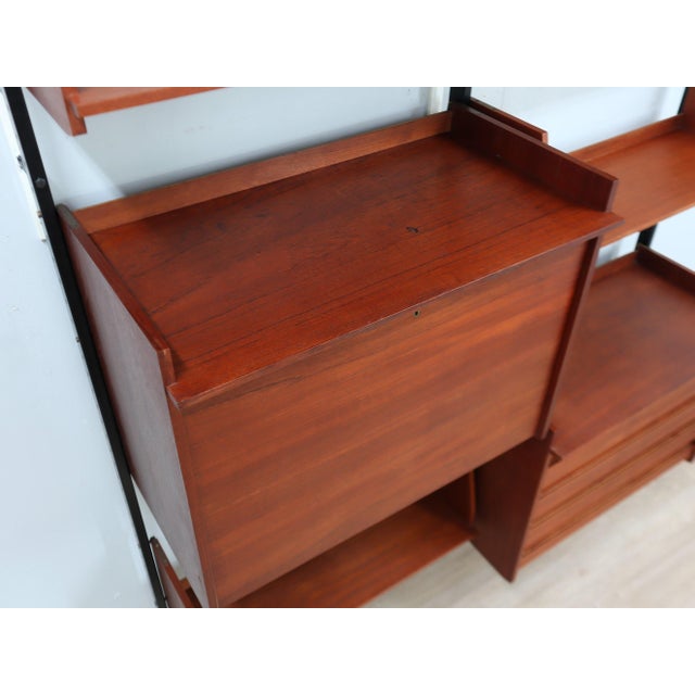 Mid-Century Italian Modular Wall Unit with Folding Desk, 1950s For Sale - Image 11 of 17