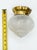 Vintage Progress Flush Mount Ceiling Light Frosted Glass Shade Brass For Sale - Image 4 of 5