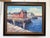 V. Caskey Coastal Harbor Vintage Oil Painting Signed 1975 Maritime Seascape Art For Sale - Image 9 of 12