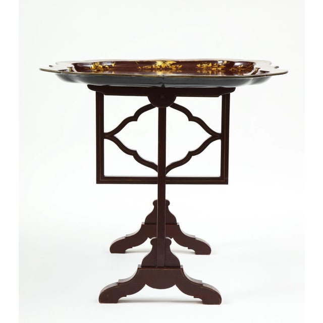 Regency Aubergine Lacquer Tray Table For Sale In New York - Image 6 of 10