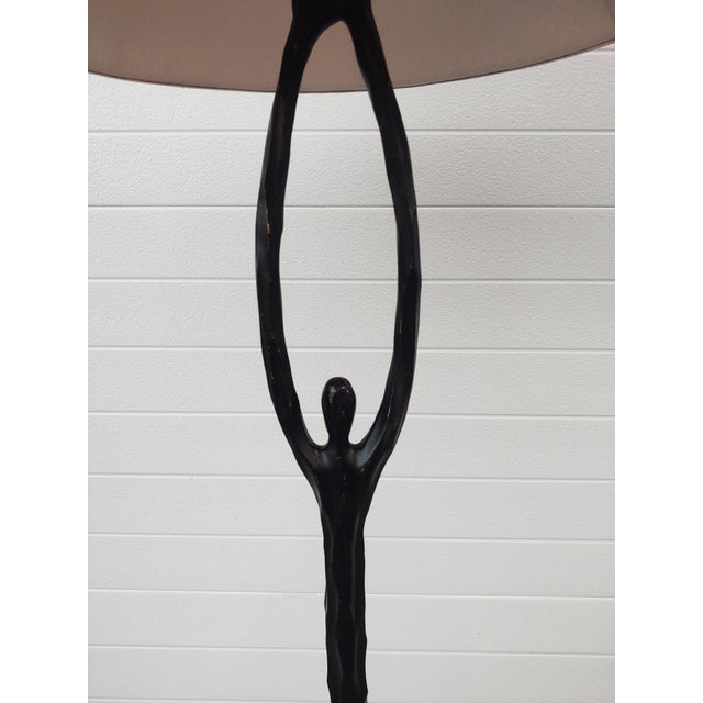 Wildwood Lighting Thalia Cubist Design Floor Lamp With Cream Raw Silk Shade For Sale In New York - Image 6 of 6