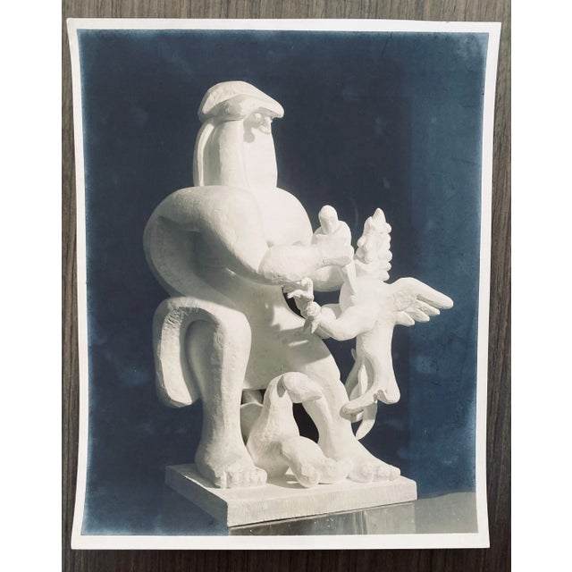 Adolph Studly, Vintage Silver Gelatin Photograph Jacques Lipchitz Bronze Sculpture Photo Signed, 1948 For Sale In Miami - Image 6 of 7