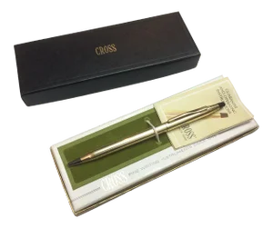 Vintage "Cross" 12 Kt Gold Ball Point Pen in Original Box