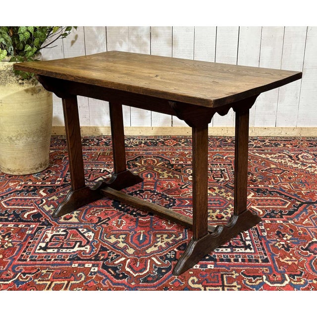 Chestnut Bistro Table, 1950s For Sale - Image 10 of 13