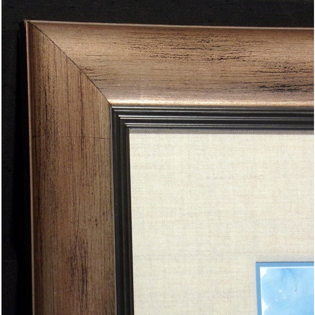 1980s Earl Linderman "Ardente Bleus" Signed Original Watercolor Painting For Sale - Image 5 of 6