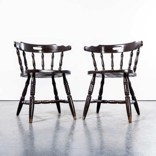 Brown English Penny Chairs, 1970s, Set of 2 For Sale - Image 8 of 8