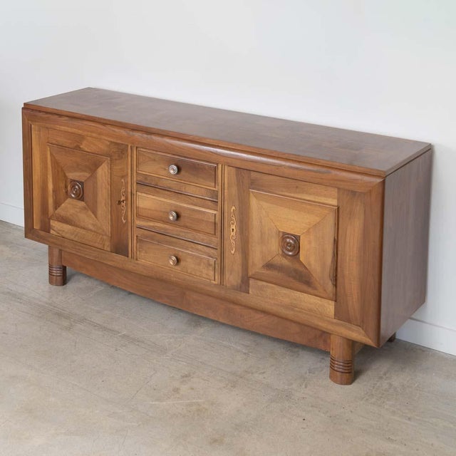 French Oak Sideboard in the Style of Charles Dudouyt For Sale - Image 12 of 18