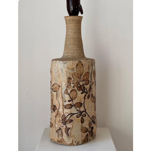 1970s Vintage Stoneware Table Lamp by Bodil Marie Nielsen, 1970s For Sale - Image 5 of 16