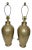 Vintage 1970s Faux Hammered Urn Style Table Lamps With Cooper Finish, a Pair For Sale