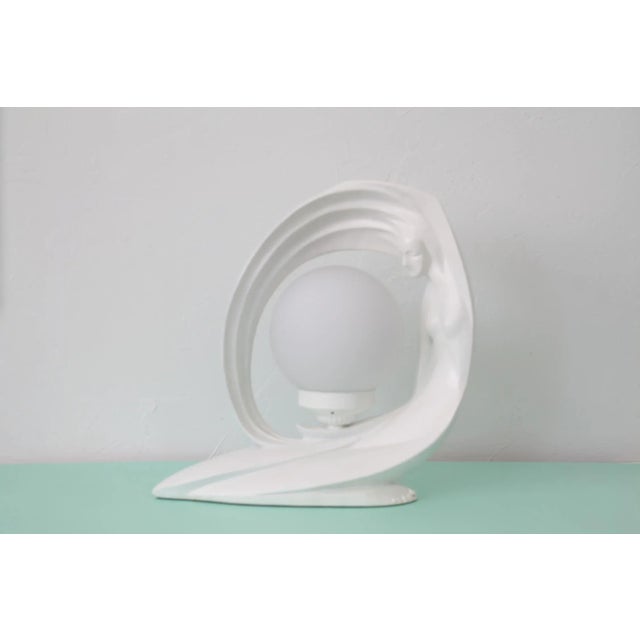 Pair of 80's Statue Lamps For Sale - Image 4 of 8