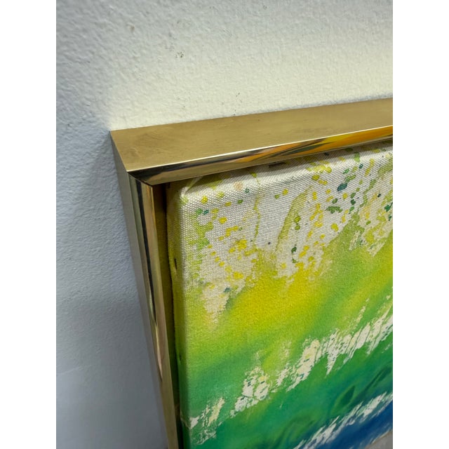 Textile 1970's Large Abstract Painting For Sale - Image 7 of 8