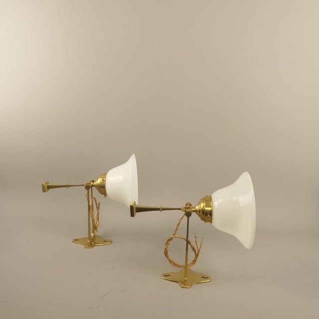 Semi-Cardanic Wall Lamp from Wiener Werkstätte, Vienna, 1920s For Sale - Image 3 of 18