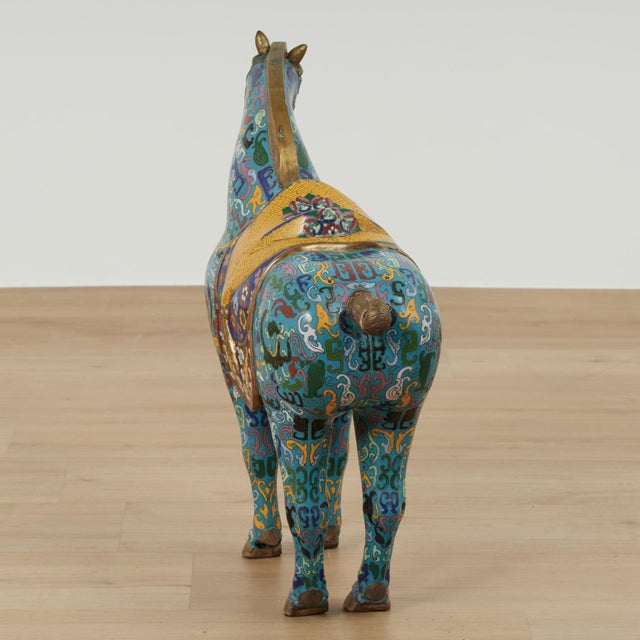 Pair of Vintage Chinese Cloisonne Horses For Sale - Image 18 of 18
